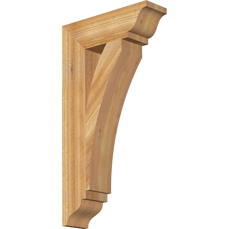 Ekena Millwork Thorton Traditional Rough Sawn Bracket, Western Red Cedar, 4"W x 14"D x 26"H BKT04X14X26THR01RWR